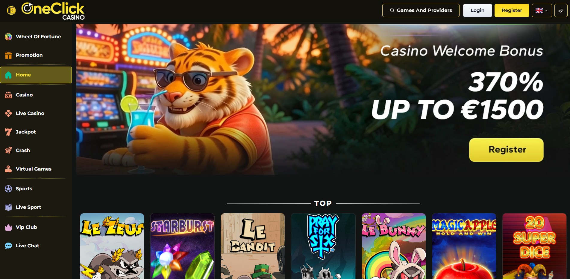OneClick Casino Screenshot 1